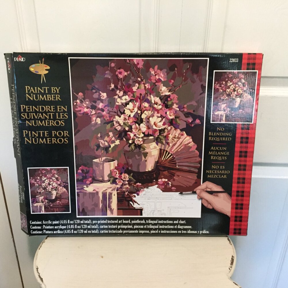Plaid Bucilla Paint By Number Acrylic Paint Set 16" x 20" Abanico Oriental 22033